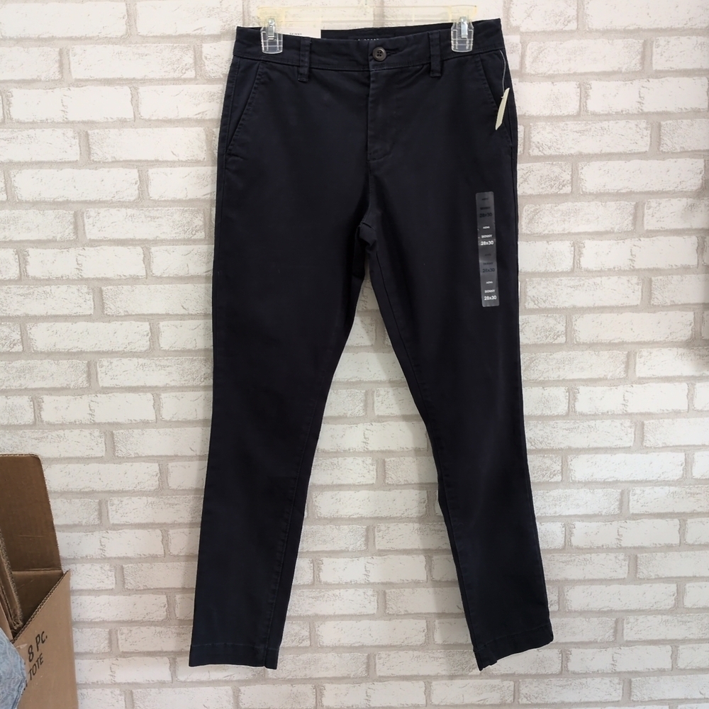 NWT Aeropostale Aero Skinny Stretch Chinos Jeans 28x30 (30x30 actual) Blue